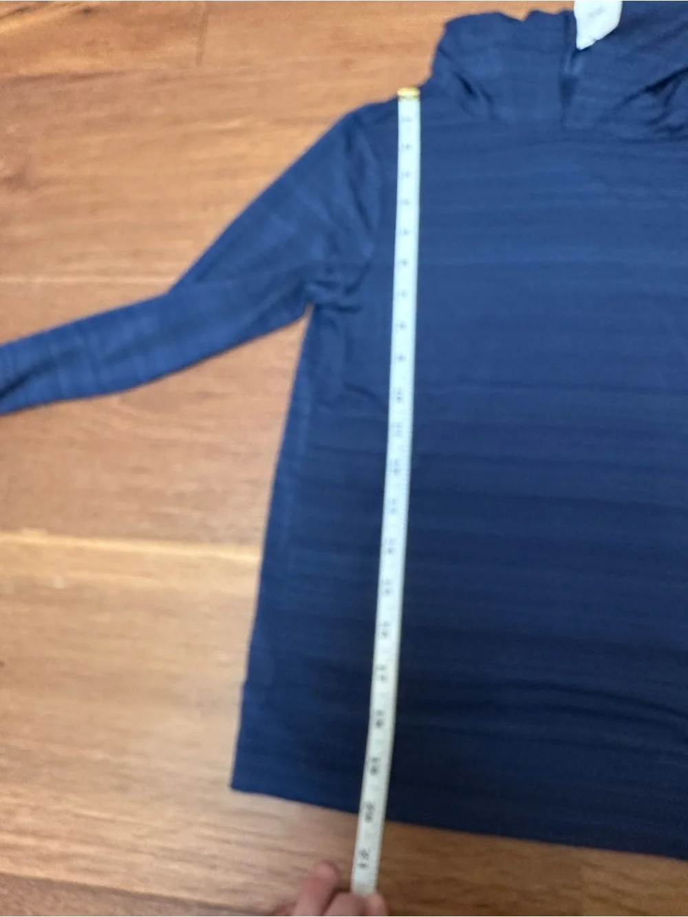 Lands' End Navy Hooded Long Sleeve Rashguard Top